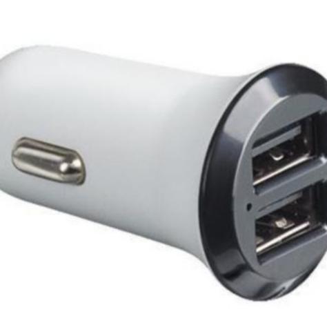 Cargador mini USB toma mechero - 2 puertos - Carga inteligente